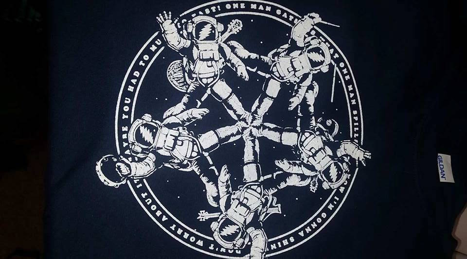 SALE Space Astronaut with Lyrics T Shirt - HalfMoonMusic