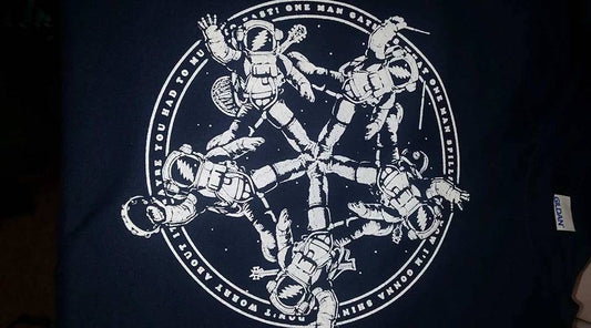 SALE Space Astronaut with Lyrics T Shirt - HalfMoonMusic