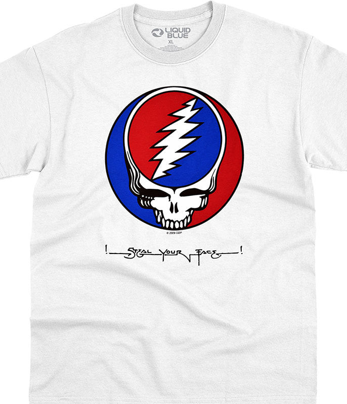 Mens Grateful Dead SYF White T-shirt - HalfMoonMusic
