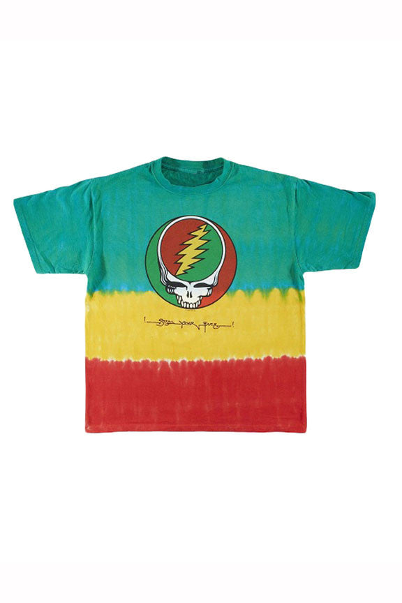 Grateful Dead Tie-Dye Rasta SYF T-Shirt - HalfMoonMusic