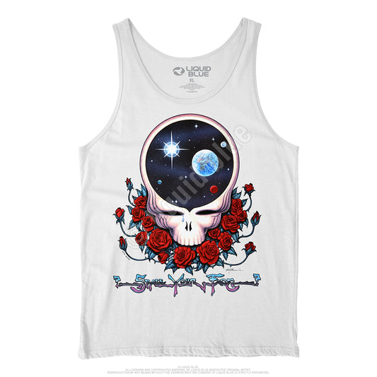 Mens Grateful Dead Space Face Tank Top - HalfMoonMusic