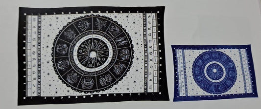 Astrological Wheel Tapestry - HalfMoonMusic