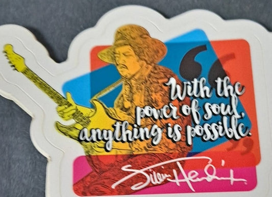 Jimi Hendrix Power of Soul Sticker - HalfMoonMusic