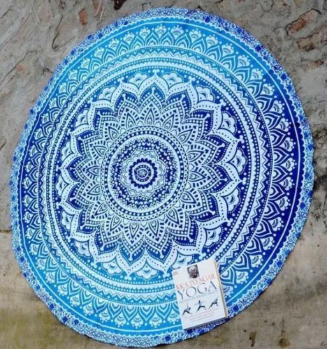 Round Ombre Mandala Tapestry - HalfMoonMusic