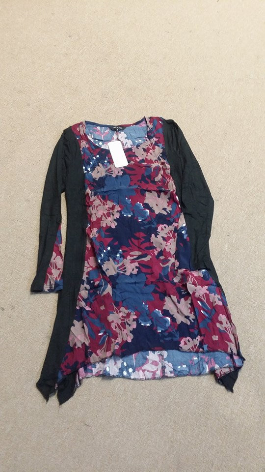 Womens Vintage Crepe Long Sleeve Dress - HalfMoonMusic