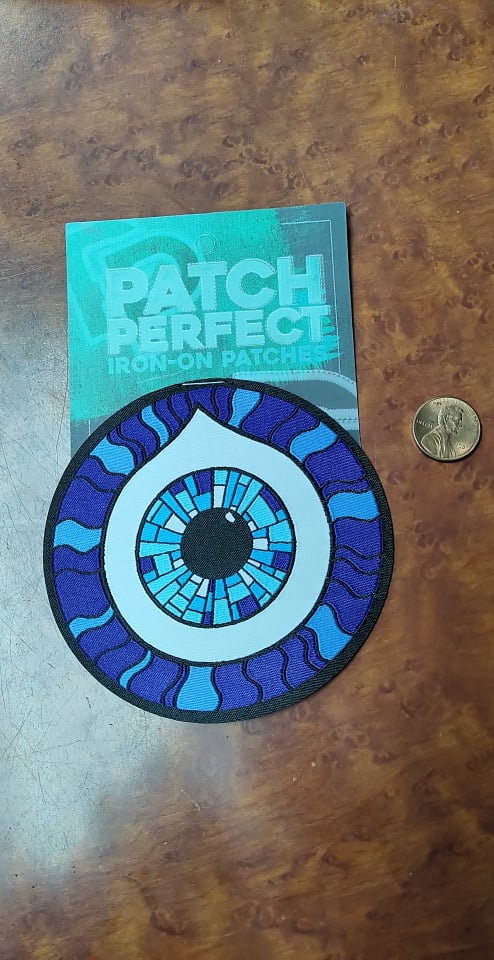 Stained Glass Evil Eye Patch - HalfMoonMusic