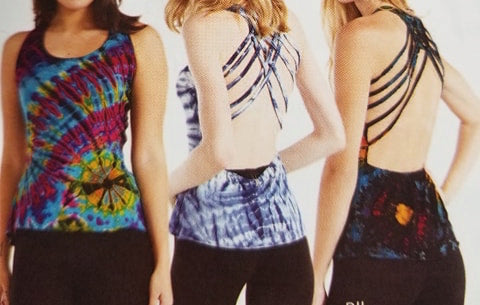 Womens Spandex Criss Cross Open Back Top - HalfMoonMusic