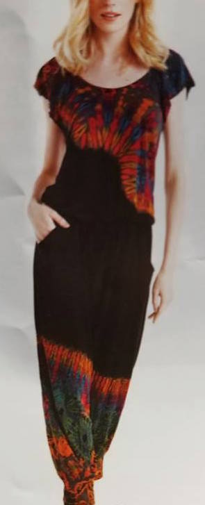 Short Sleeve Tie Dye Romper - HalfMoonMusic