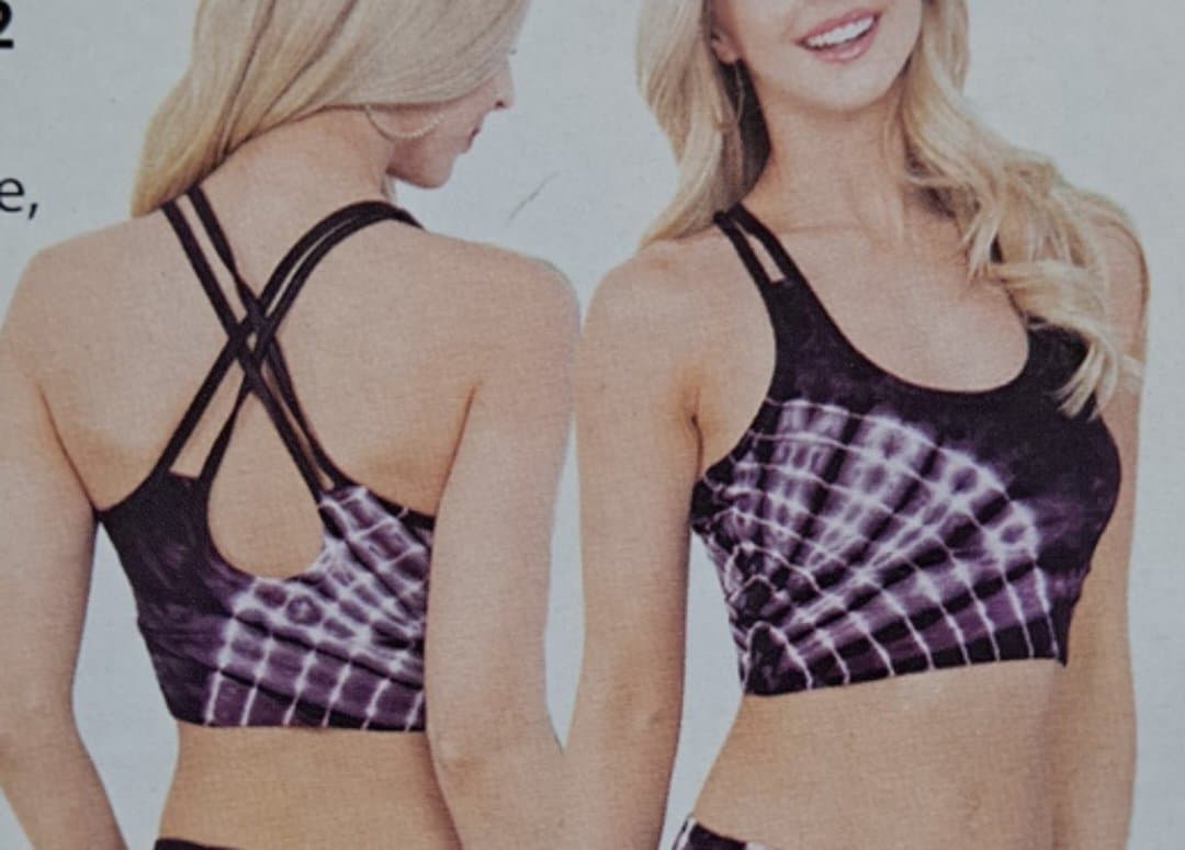 Womens Spandex Tie-Dye Crossback Crop Top - HalfMoonMusic