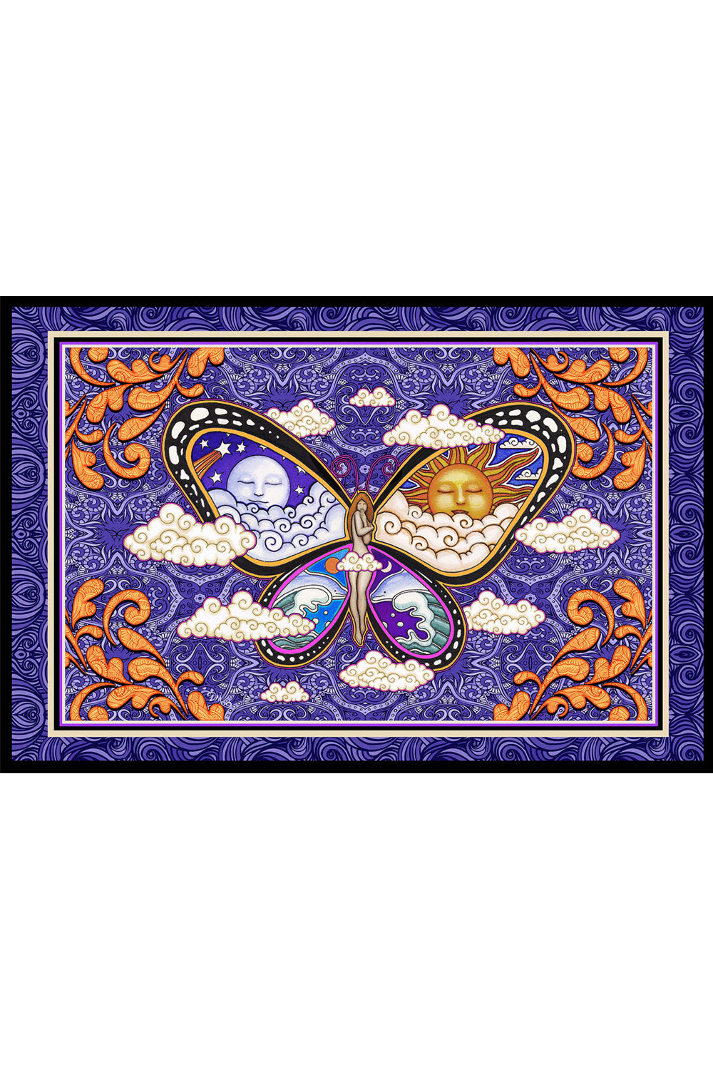 Dan Morris Butterfly Nymph Tapestry - HalfMoonMusic
