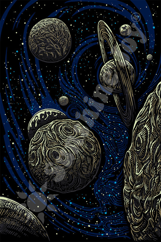 Galactic Space Tapestry - HalfMoonMusic