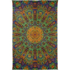3D Sunburst Tapestry - HalfMoonMusic