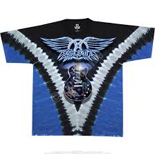 Mens Aerosmith Guitar Tie-Dye T Shirt - HalfMoonMusic