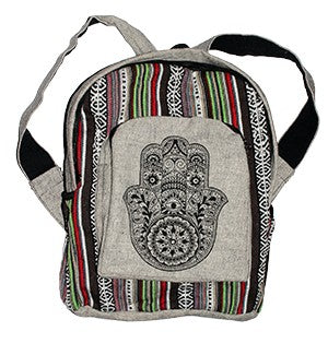 Cotton Hamsa Backpack - HalfMoonMusic