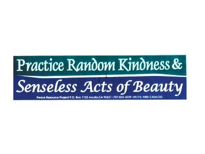 Practice Random Kindness Bumper Sticker - HalfMoonMusic