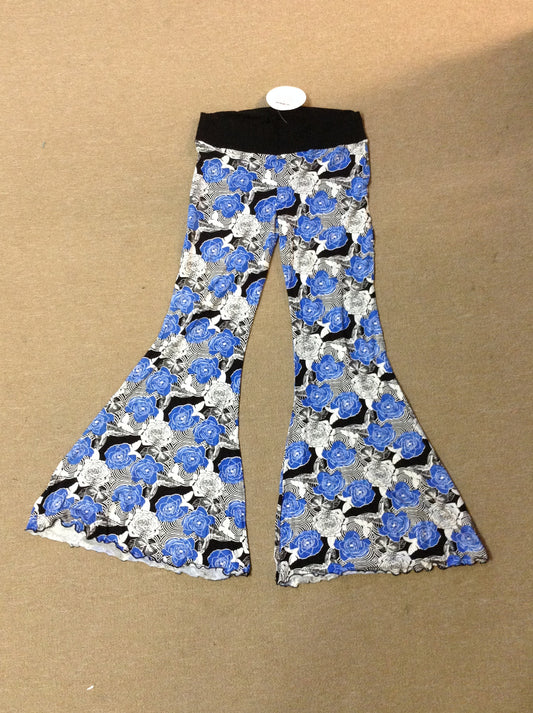 Womens Butterfly Rose Flare Yoga Pants - HalfMoonMusic