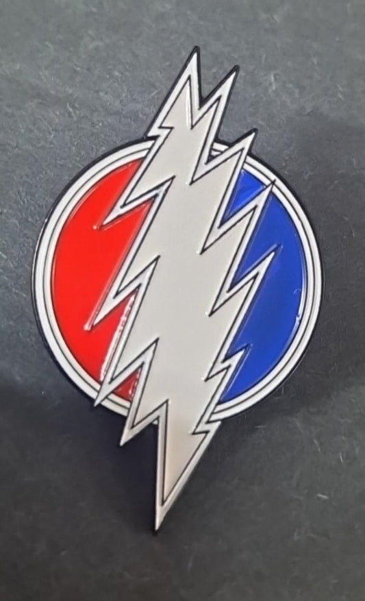 Grateful Dead Lightning Bolt Hat Pin - HalfMoonMusic