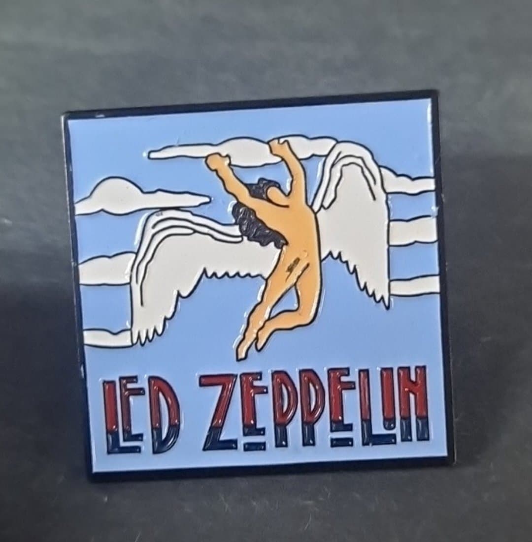 Led Zeppelin Square Cloudy Icarus Hat Pin - HalfMoonMusic