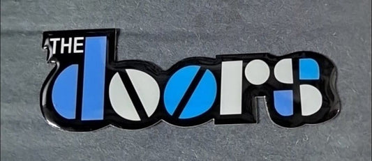 The Doors Classic Blue Logo Metal Sticker - HalfMoonMusic