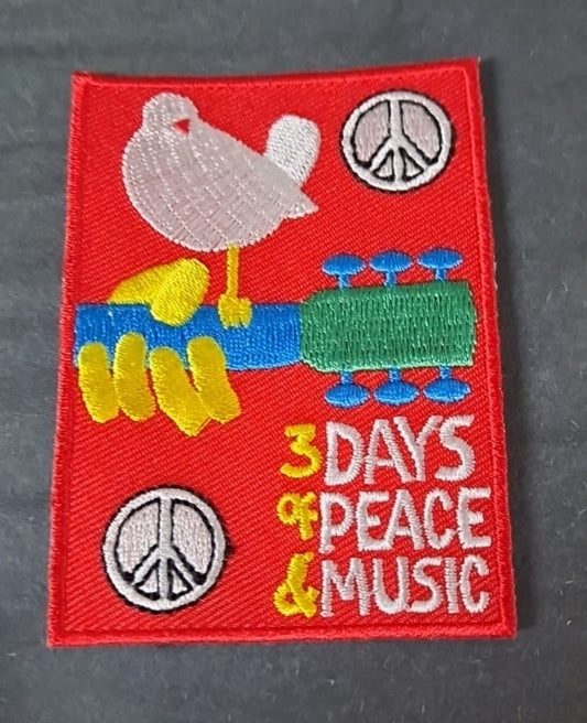 Woodstock Classic 3 Days Poster Patch - HalfMoonMusic
