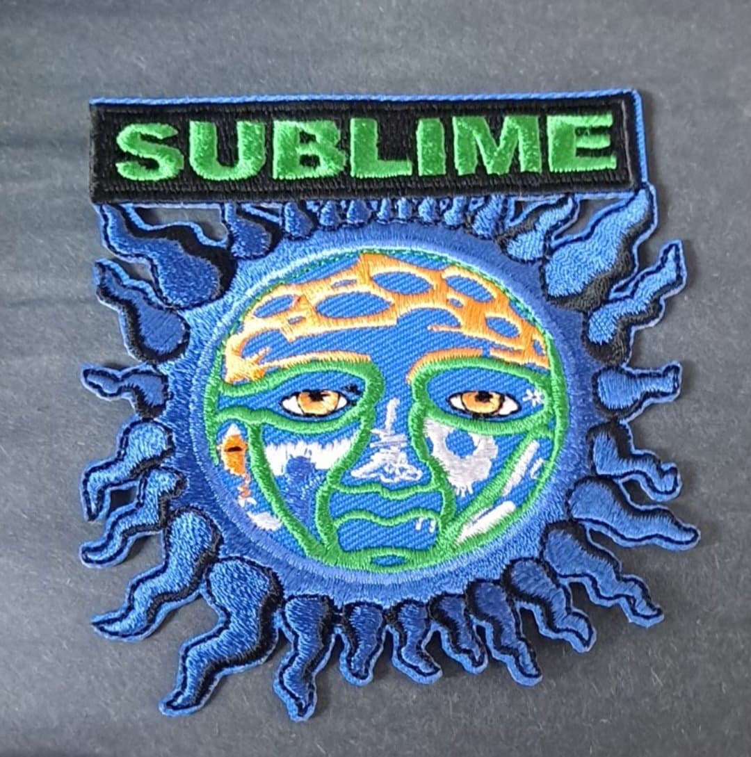 Sublime Blue Sun Face Patch - HalfMoonMusic