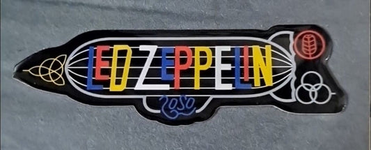 Led Zeppelin Multicolor Blimp Metal Sticker - HalfMoonMusic