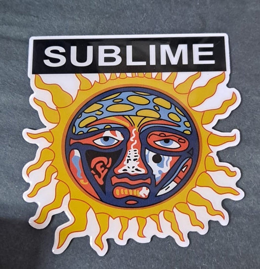 Sublime Sun Face Metal Sticker - HalfMoonMusic