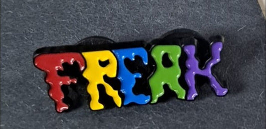 Freak Rainbow Hat Pin - HalfMoonMusic