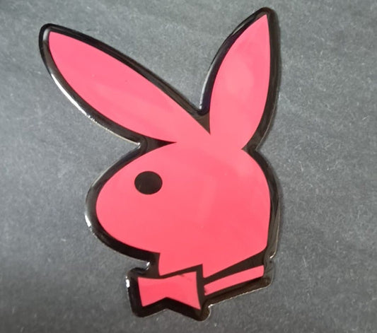 Playboy Bunny Pink Metal Sticker - HalfMoonMusic