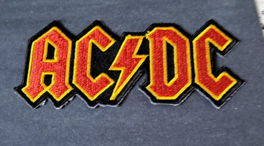 AC/DC Red & Yellow Band Name Patch - HalfMoonMusic