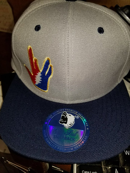 Live Long Stealie Hand Snapback - HalfMoonMusic