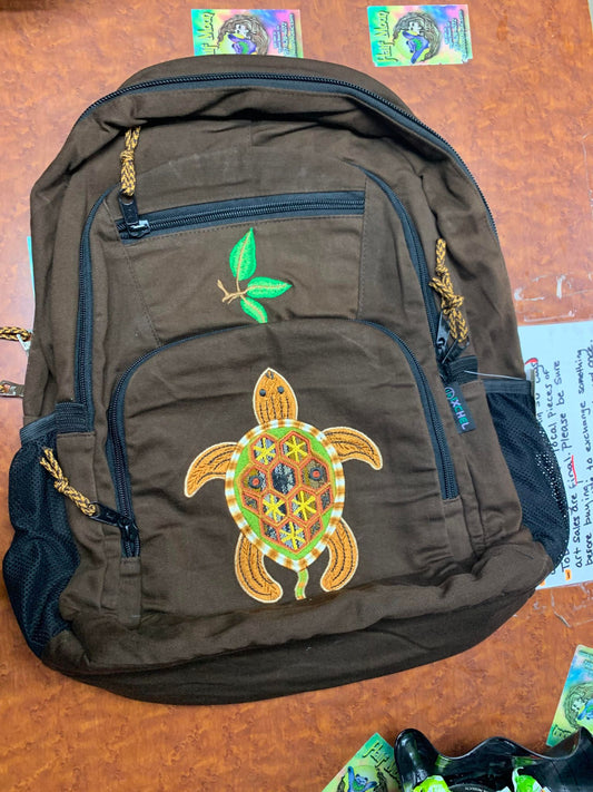 Embroidered Terrapin Sprout Backpack - HalfMoonMusic