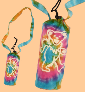 Grateful Dead Bear Tie Dye Water Bottle Bag - HalfMoonMusic