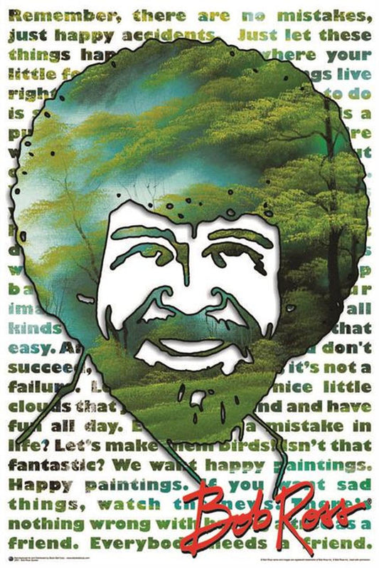 Bob Ross Quotes Poster - HalfMoonMusic