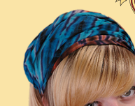 Tie Dye Rayon Expandable Head Band - HalfMoonMusic