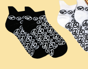 Peaceful Easy Feeling Ankle Socks - HalfMoonMusic