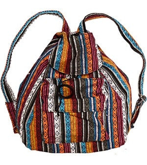 Striped Tribal Bag BackPack - HalfMoonMusic