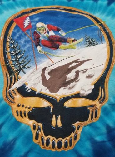 Fire On The Mountain Grateful Dead Ski T Shirt - HalfMoonMusic