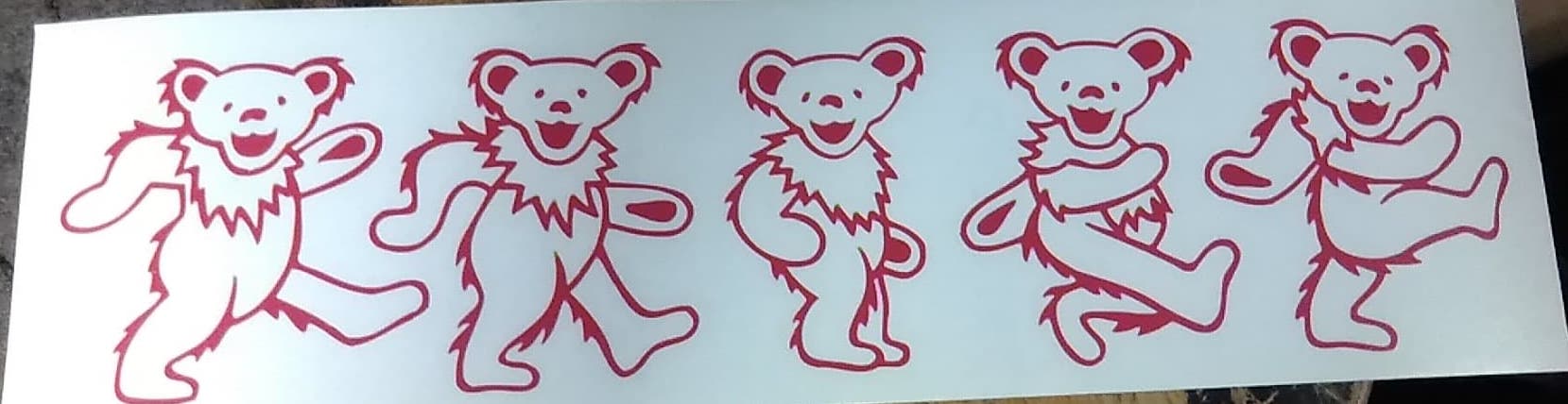 Bear Decal Rub On Sticker - HalfMoonMusic