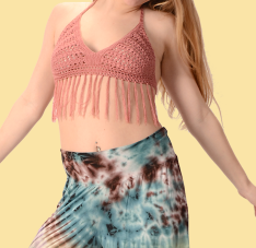 Wingin' Out Crochet Halter Top - HalfMoonMusic