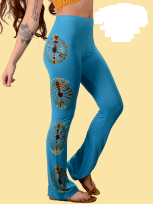 Rock Me Baby Tie Dye Circles Womens Pants - HalfMoonMusic