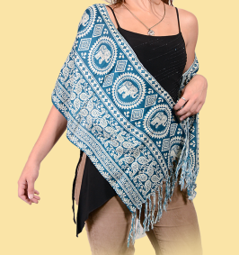 Jungle Groove Elephant Print Scarf - HalfMoonMusic