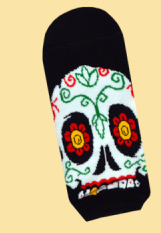 Sugar Mountain Calavera Ankle Socks - HalfMoonMusic