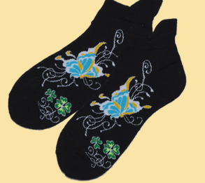 Beautiful Day Butterfly Ankle Socks - HalfMoonMusic