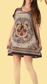 Age Of Aquarius Drawstring Polyester Tunic - HalfMoonMusic