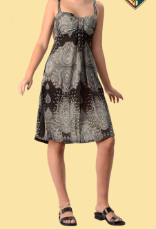 Womens Dream Lover Polyester Print Sleeveless Dress - HalfMoonMusic