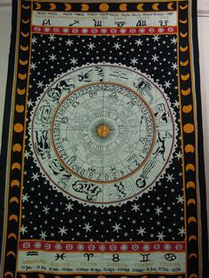 Zodiac Black Tapestry - HalfMoonMusic