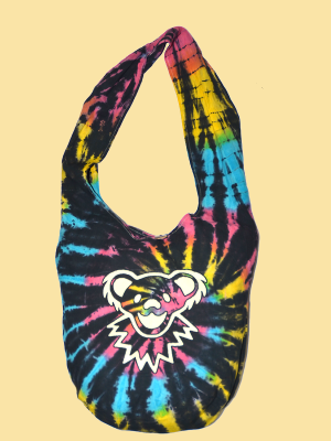 Grateful Dead Dancing Bear Tie-Dye Peddler Bag - HalfMoonMusic
