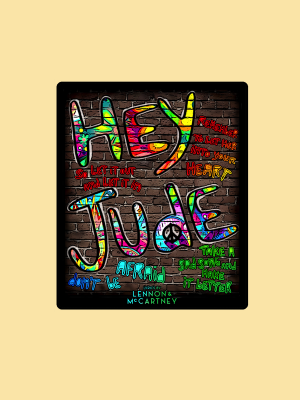 The Beatles Hey Jude Fleece Blanket - HalfMoonMusic