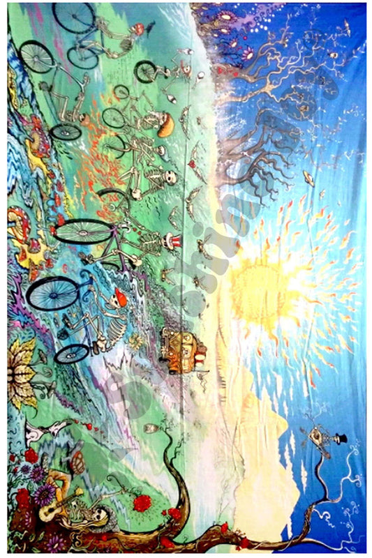 Magic Bike Ride Tapestry - HalfMoonMusic